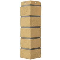 Угол наружный Grand Line Состаренный кирпич Design Песочный со швом RAL 7006 390х120х120 мм