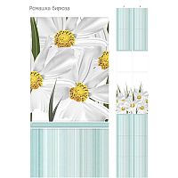 Стеновая панель ПВХ Кронапласт Unique Ромашка бирюза 2700х250 мм