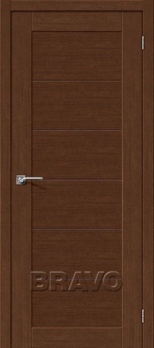 Межкомнатная глухая дверь евро шпон Легно-21 Brown Oak - купить в интернет-магазине Diopt.ru
