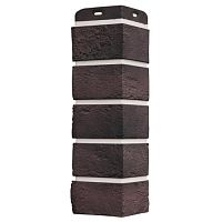 Угол наружный Grand Line Состаренный кирпич Design Plus Кофе с белым швом 390х120х120 мм