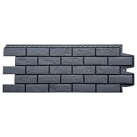 Фасадная панель Grand Line Состаренный кирпич Design Графит со швом RAL 9005 995х390 мм