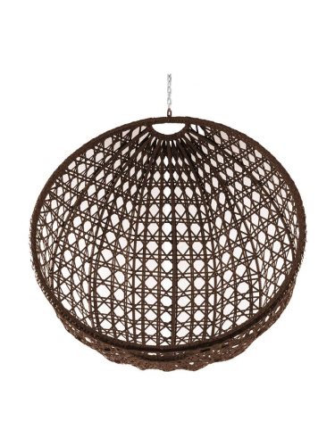 Подвесное кресло КРУГ ЛЮКС с ротангом, коричневый (БЕЗ СТОЙКИ, БЕЗ ПОДУШКИ) - купить в интернет-магазине Diopt.ru