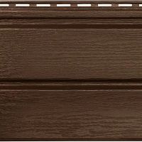 Сайдинг виниловый  Альта Брус Премиум Орех темный 3000х250 мм