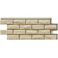 Фасадная панель Grand Line Колотый камень Design Бежевый со швом RAL 7006 992х392 мм