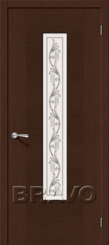 Межкомнатная шпонированная дверь Стандарт Рондо ПО венге - купить в интернет-магазине Diopt.ru