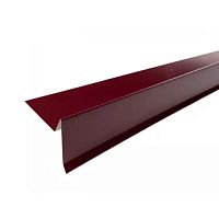 Планка торцевая ТЕХНОНИКОЛЬ полиэстер RAL 3005 Красный 75х25х65х5мм 2м