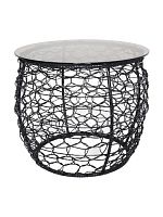 Стол журнальный Бочонок 60 см, черный