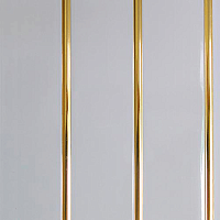 Трехсекционная панель ПВХ белая золото