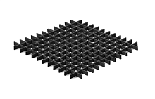 Потолок решетка Грильято 50х50 Чёрный