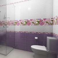 Стеновая панель ПВХ Кронапласт Unique Молли фиолет Фон 2700х250 мм