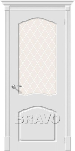 Межкомнатная окрашенная дверь Скинни-31 Whitey - купить в интернет-магазине Diopt.ru