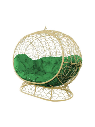 Диван УЛЕЙ на ножках с ротангом бежевый, зелёная подушка - купить в интернет-магазине Diopt.ru Диван УЛЕЙ на ножках с ротангом бежевый, зелёная подушка - купить в интернет-магазине Diopt.ru