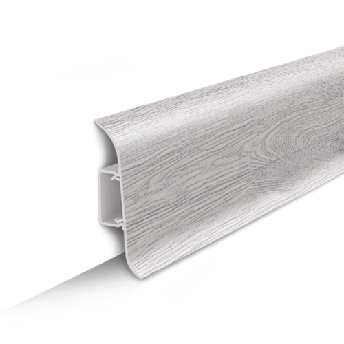 Плинтус напольный с центральной планкой 55мм 2,2м "Идеал Классик", 432 Дуб платиновый - купить в интернет-магазине Diopt.ru