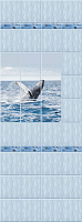 Стеновые ПВХ панели фотопечать Мореман кит узор