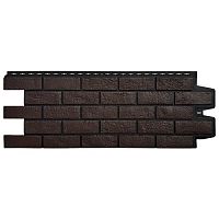 Фасадная панель Grand Line Состаренный кирпич Design Шоколадный со швом RAL 9005 995х390 мм