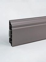 Плинтус напольный фигурный 80мм 2,2м "Идеал Дюра", 036 Платиново-серый