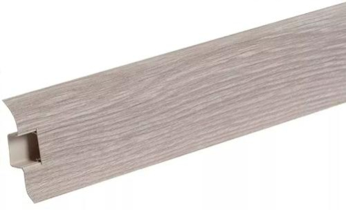 Плинтус напольный с центральной планкой 55мм 2,2м "Идеал Классик", 215 Дуб снежный - купить в интернет-магазине Diopt.ru