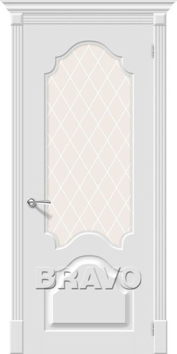 Межкомнатная окрашенная дверь Скинни-33 Whitey - купить в интернет-магазине Diopt.ru