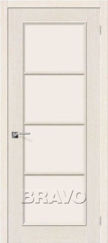 Межкомнатная шпонированная дверь Евро-41 ПО Беленый дуб - купить в интернет-магазине Diopt.ru