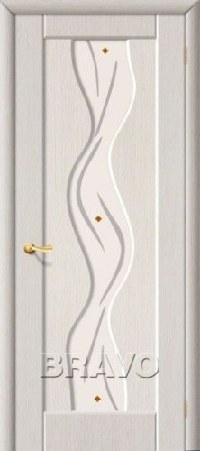 Межкомнатная дверь с ПВХ-пленкой Старт Вираж ПО, беленый дуб - купить в интернет-магазине Diopt.ru