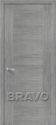 Межкомнатная шпонированная дверь Стандарт Рондо ПГ серый дуб - купить в интернет-магазине Diopt.ru