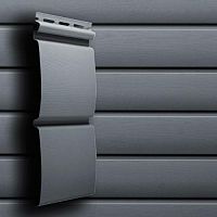 Сайдинг акриловый Grand Line Блок-хаус D4,8 Графит 3000х224 мм