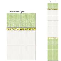 Стеновая панель ПВХ Кронапласт Unique Спа зеленый фон 2700х250 мм