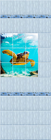 Стеновые ПВХ панели фотопечать Мореман черепаха 2 узор