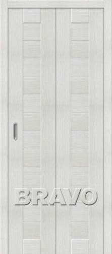 Межкомнатная складная дверь с эко шпоном Порта-21 Bianco Veralinga - купить в интернет-магазине Diopt.ru