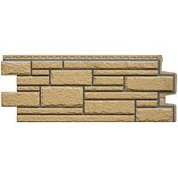 Фасадная панель Grand Line Камелот Design Песочный со швом RAL 7006 992х392 мм