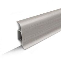 Плинтус напольный с центральной планкой  85мм  2,2м "Идеал Классик", 268 Клен серый