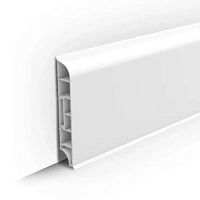 Плинтус напольный округлый 80мм 2,2м "Идеал Дюра", 001 Белый