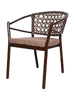 Стул Латте с подушкой, коричневый