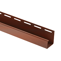 Планка J-TRIM  Альта-Профиль Блокхаус Премиум Красно-коричневый