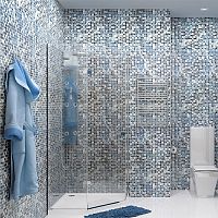 Стеновая панель ПВХ Кронапласт Unique Мозаика голубая 1 2700х250 мм