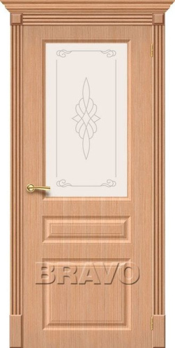 Межкомнатная шпонированная дверь Статус-15 дуб файн-лайн - купить в интернет-магазине Diopt.ru