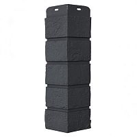 Угол наружный Grand Line Состаренный кирпич Classic Графит 390х120х120 мм