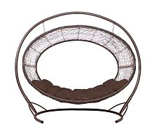 Подвесное кресло Диоген коричневое, коричневая подушка