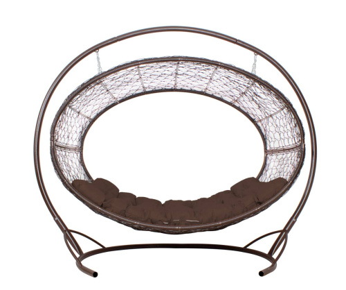 Подвесное кресло Диоген коричневое, коричневая подушка - купить в интернет-магазине Diopt.ru