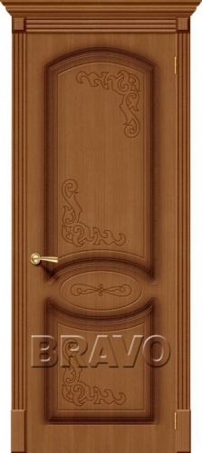 Межкомнатная шпонированная дверь Стандарт Азалия ПГ орех - купить в интернет-магазине Diopt.ru