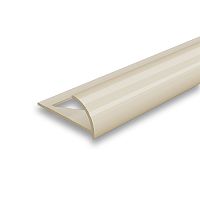 Раскладка наружная для плитки 8мм 2,5м "Идеал", Кремовый