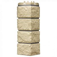 Угол наружный Grand Line Колотый камень Design Бежевый со швом RAL 7004 392х153х153 мм