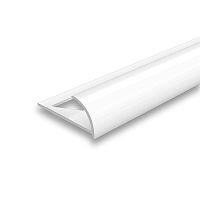 Раскладка наружная для плитки 8мм 2,5м "Идеал", Белый