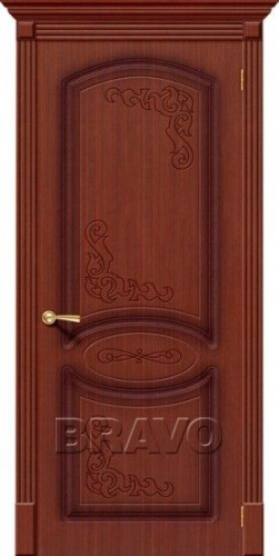 Межкомнатная шпонированная дверь Стандарт Азалия ПГ макоре - купить в интернет-магазине Diopt.ru