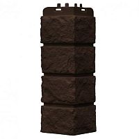 Угол наружный Grand Line Колотый камень Classic Шоколадный 392х153х153 мм