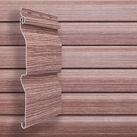 Сайдинг виниловый Grand Line Tundra D4,4 Корабельный брус Рябина 3600х224 мм