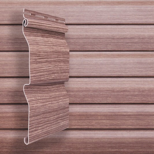 Сайдинг виниловый Grand Line Tundra D4,4 Корабельный брус Рябина 3600х224 мм - купить в интернет-магазине Diopt.ru