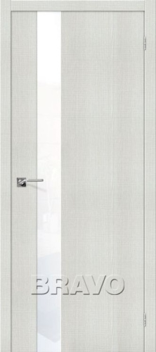 Межкомнатная дверь с эко шпоном Порта-51 WW Bianco Crosscut - купить в интернет-магазине Diopt.ru