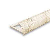 Раскладка наружная для плитки 10 мм 2,5м "Идеал", Мрамор алебастровый