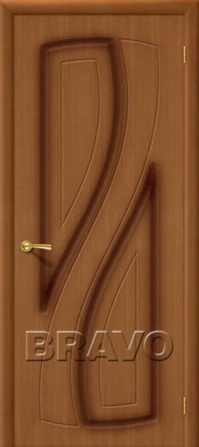 Межкомнатная шпонированная дверь Стандарт Лагуна ПГ Орех - купить в интернет-магазине Diopt.ru